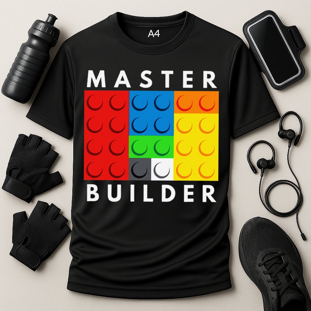 Master Builder Building Blocks Brick Builders Toys Present Performance Shirt
