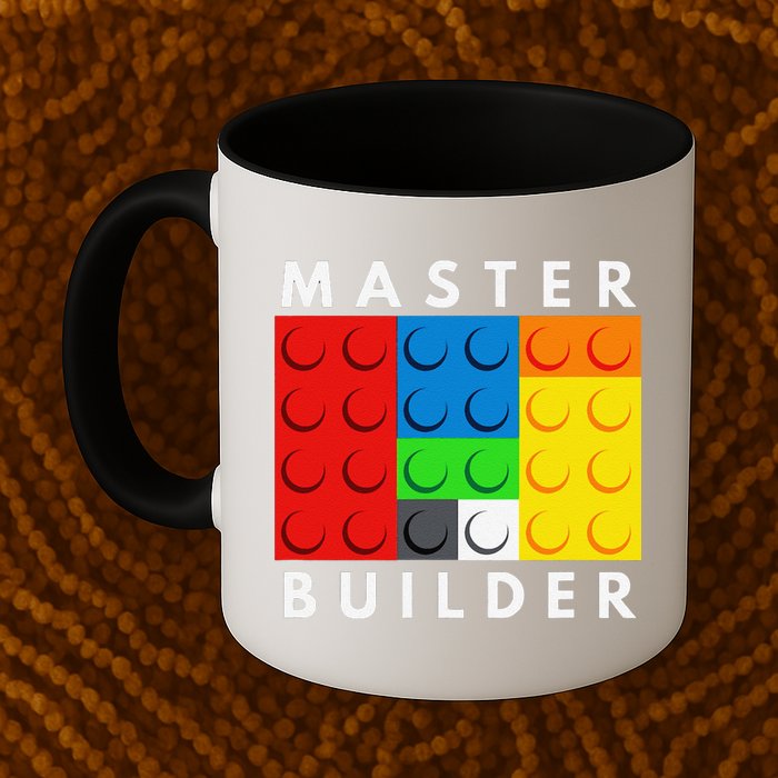 Master Builder Building Blocks Brick Builders Toys Present Mug