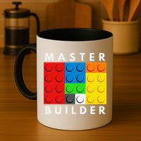 Master Builder Building Blocks Brick Builders Toys Present Mug