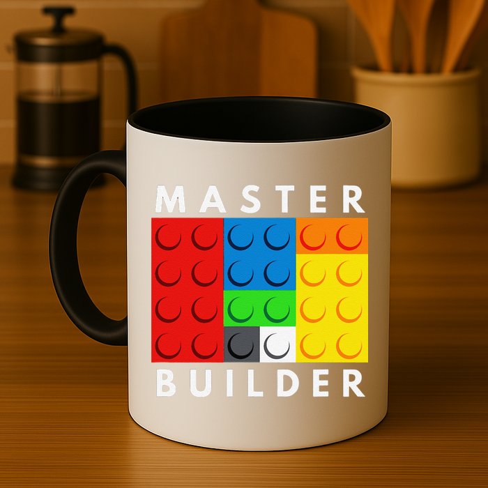 Master Builder Building Blocks Brick Builders Toys Present Mug