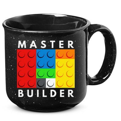Master Builder Building Blocks Brick Builders Toys Present 15oz Campfire Ceramic Mug
