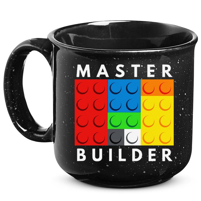 Master Builder Building Blocks Brick Builders Toys Present 15oz Campfire Ceramic Mug