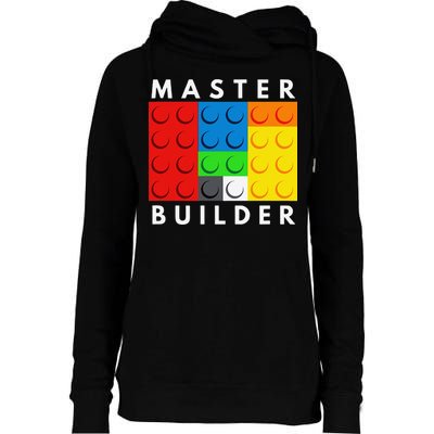 Master Builder Building Blocks Brick Builders Toys Present Womens Funnel Neck Pullover Hood