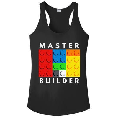 Master Builder Building Blocks Brick Builders Toys Present Ladies PosiCharge Competitor Racerback Tank