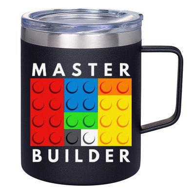 Master Builder Building Blocks Brick Builders Toys Present 12oz Stainless Steel Coffee Mug