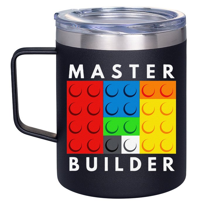 Master Builder Building Blocks Brick Builders Toys Present 12oz Stainless Steel Coffee Mug