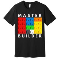 Master Builder Building Blocks Brick Builders Toys Present Premium T-Shirt