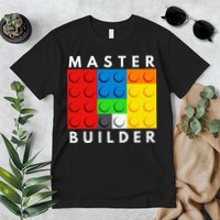 Master Builder Building Blocks Brick Builders Toys Present Premium T-Shirt