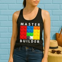 Master Builder Building Blocks Brick Builders Toys Present Womens Tank Top