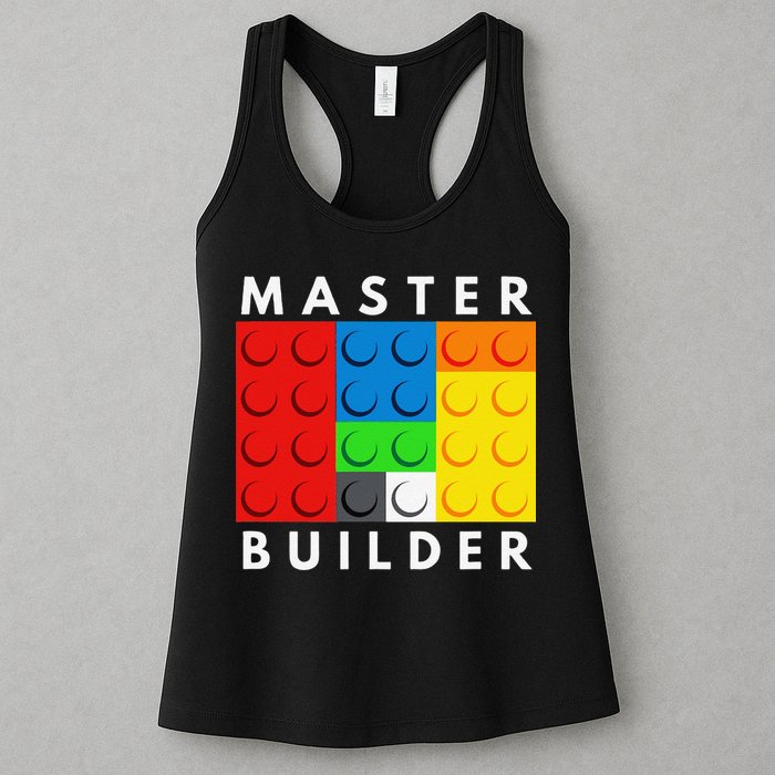 Master Builder Building Blocks Brick Builders Toys Present Womens Tank Top