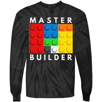Master Builder Building Blocks Brick Builders Toys Present Tie-Dye Long Sleeve Shirt