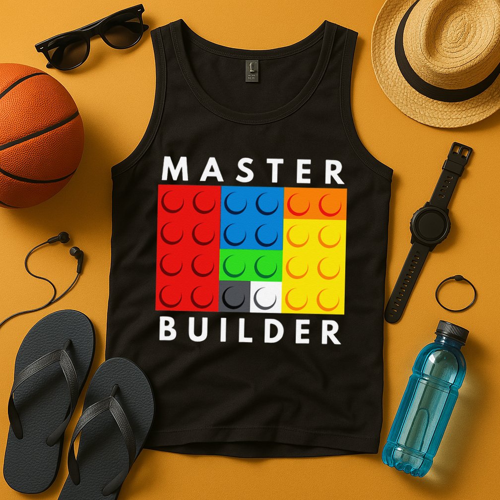 Master Builder Building Blocks Brick Builders Toys Present Tank Top