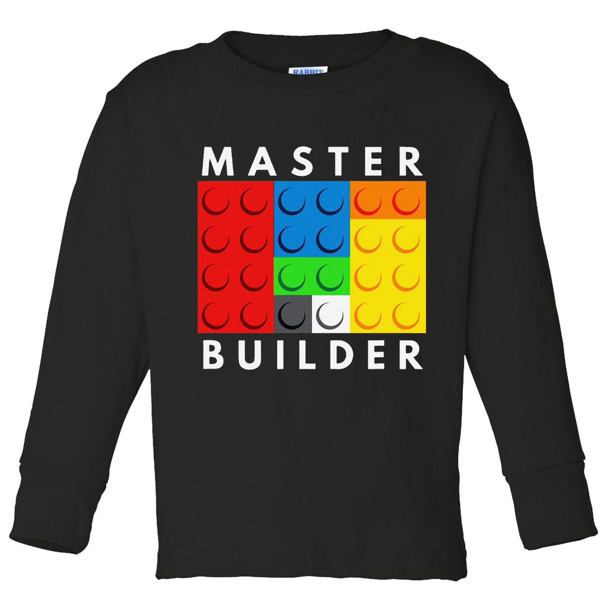 Master Builder Building Blocks Brick Builders Toys Present Toddler Long Sleeve Shirt