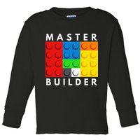 Master Builder Building Blocks Brick Builders Toys Present Toddler Long Sleeve Shirt
