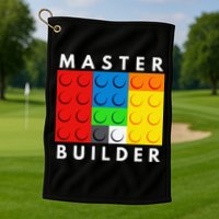 Master Builder Building Blocks Brick Builders Toys Present Golf Towel