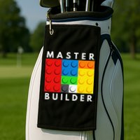 Master Builder Building Blocks Brick Builders Toys Present Golf Towel