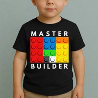Master Builder Building Blocks Brick Builders Toys Present Toddler T-Shirt