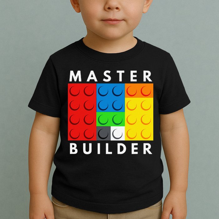 Master Builder Building Blocks Brick Builders Toys Present Toddler T-Shirt