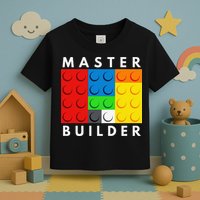 Master Builder Building Blocks Brick Builders Toys Present Toddler T-Shirt