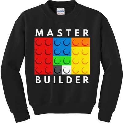Master Builder Building Blocks Brick Builders Toys Present Kids Sweatshirt