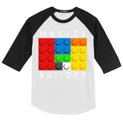 Master Builder Building Blocks Brick Builders Toys Present Kids Colorblock Raglan Jersey