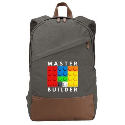 Master Builder Building Blocks Brick Builders Toys Present Cotton Canvas Backpack