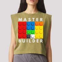 Master Builder Building Blocks Brick Builders Toys Present Garment-Dyed Women's Muscle Tee