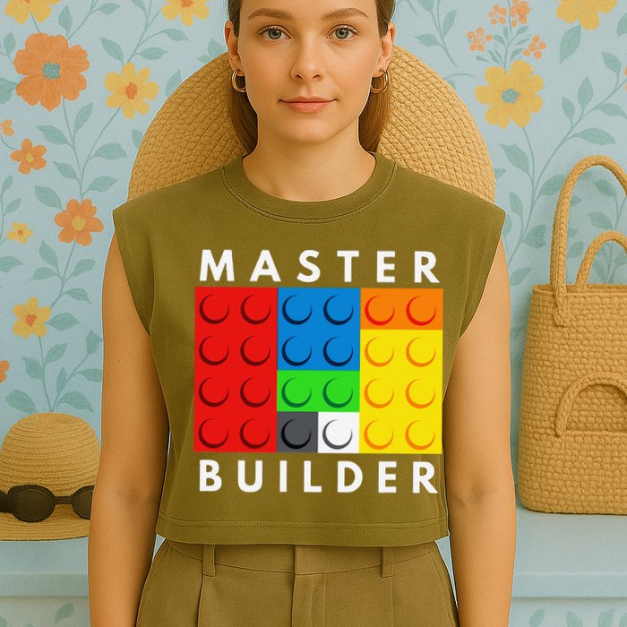 Master Builder Building Blocks Brick Builders Toys Present Garment-Dyed Women's Muscle Tee