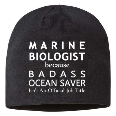 Marine Biologist Because Ocean Saver Funny Gift Sustainable Beanie