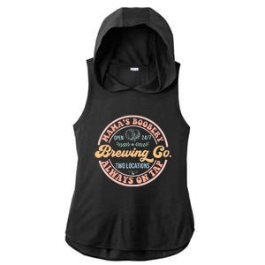 Mama's Boobery Brewing Co New Mom Breastfeeding Funny Ladies PosiCharge Tri-Blend Wicking Draft Hoodie Tank