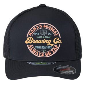 Mama's Boobery Brewing Co New Mom Breastfeeding Funny Flexfit Unipanel Trucker Cap