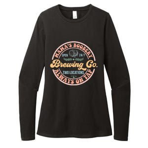 Mama's Boobery Brewing Co New Mom Breastfeeding Funny Womens CVC Long Sleeve Shirt