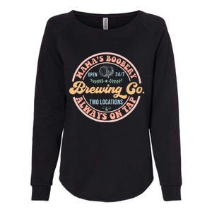 Mama's Boobery Brewing Co New Mom Breastfeeding Funny Womens California Wash Sweatshirt