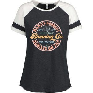 Mama's Boobery Brewing Co New Mom Breastfeeding Funny Enza Ladies Jersey Colorblock Tee