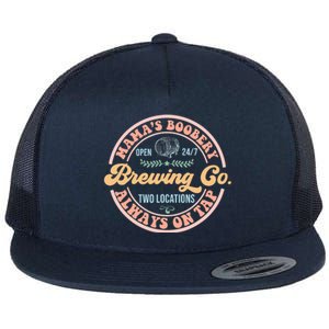 Mama's Boobery Brewing Co New Mom Breastfeeding Funny Flat Bill Trucker Hat