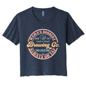 Mama's Boobery Brewing Co New Mom Breastfeeding Funny Women's Crop Top Tee