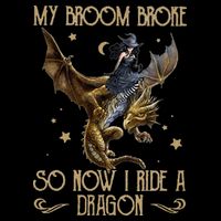My Broom Broke So Now I Ride A Dragon Bucket Hat