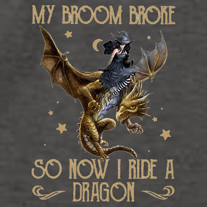 My Broom Broke So Now I Ride A Dragon Vector Backpack