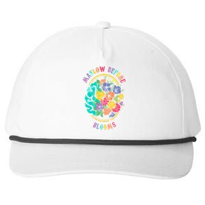 Maslow Before Bloom Basic Needs Before Academic Learning Snapback Five-Panel Rope Hat