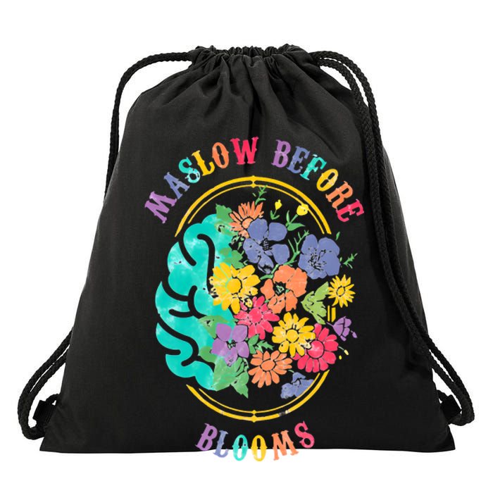 Maslow Before Bloom Basic Needs Before Academic Learning Drawstring Bag