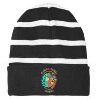 Maslow Before Bloom Basic Needs Before Academic Learning Striped Beanie with Solid Band