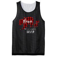 Mama Bear Buffalo Red Plaid Christmas Pajama Family Outfits Mesh Reversible Basketball Jersey Tank