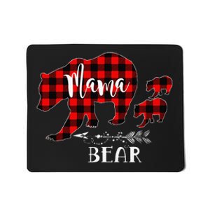 Mama Bear Buffalo Red Plaid Christmas Pajama Family Outfits Mousepad