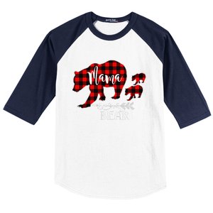 Mama Bear Buffalo Red Plaid Christmas Pajama Family Outfits Baseball Sleeve Shirt