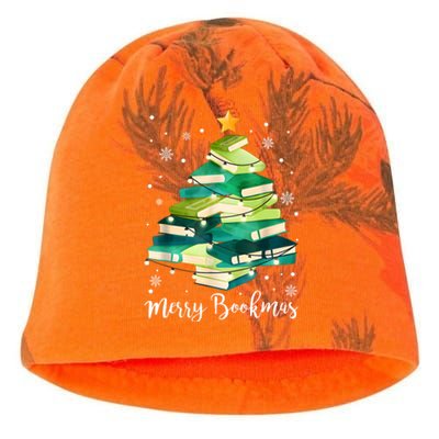 Merry Bookmas Books Pine Tree Funny Reading Lover Christmas Kati - Camo Knit Beanie