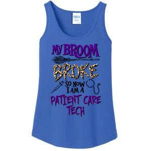 My Broom Broke So Now I Am A Patient Care Tech Great Gift Ladies Essential Tank