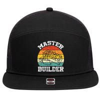 Master Builder Building Blocks Brick Toy Master Builder 7 Panel Mesh Trucker Snapback Hat