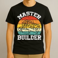 Master Builder Building Blocks Brick Toy Master Builder T-Shirt