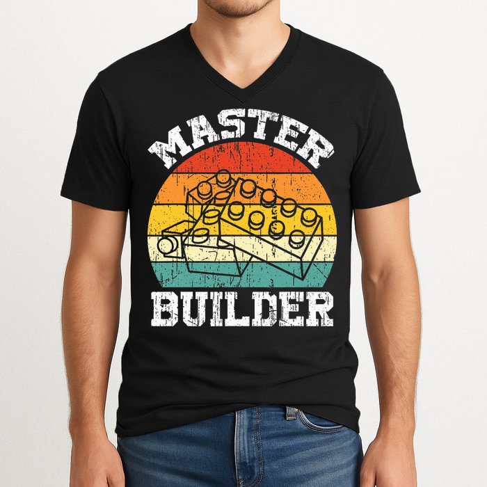 Master Builder Building Blocks Brick Toy Master Builder V-Neck T-Shirt