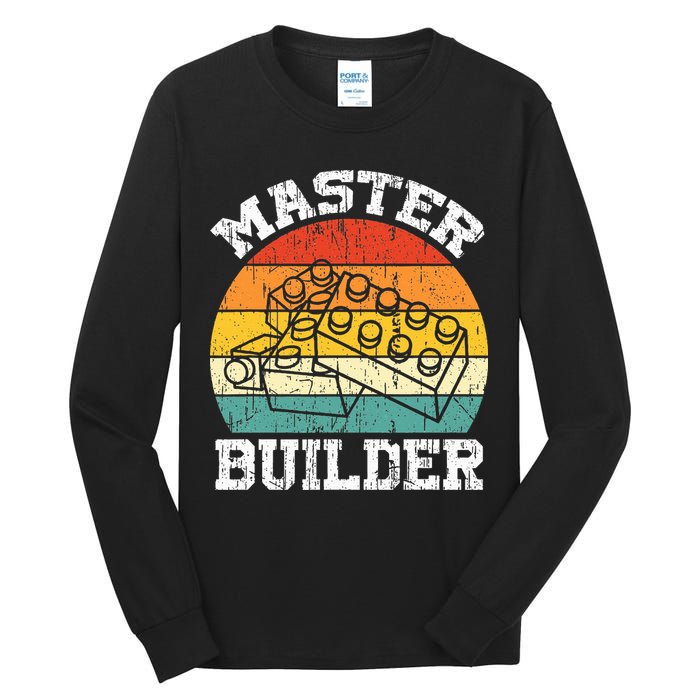 Master Builder Building Blocks Brick Toy Master Builder Tall Long Sleeve T-Shirt